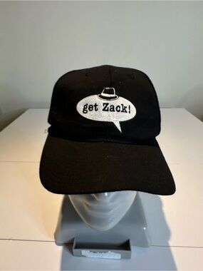 Black Baseball Cap with Embroidered Interior Graphic